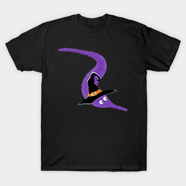 Halloween Worm on a string. Consciousness is an Illusion It's Worm Time Babey! T-Shirt by gogo-jr